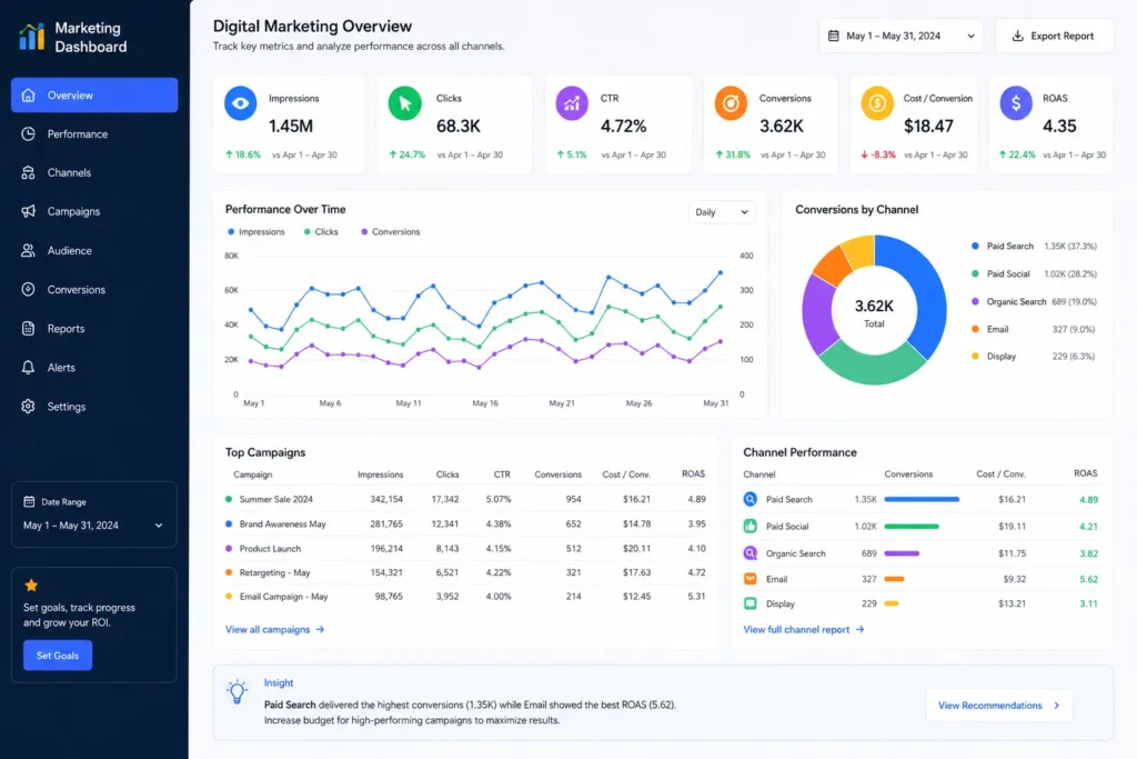 Digital Marketing Dashboard